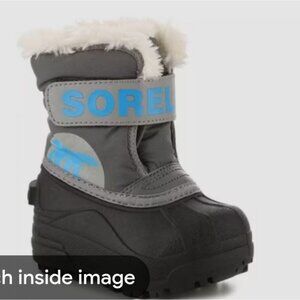 SOREL | Commander Snow Boots Gray Blue Boys Sz 8